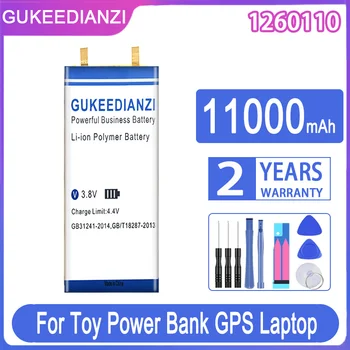 GUKEEDIANZI Сменный Аккумулятор 1260110 11000 мАч Для Игрушечного Power Bank GPS Ноутбука Кемпинговые Фонари Diy Bateria