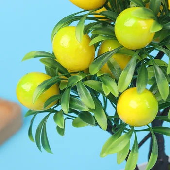Искусственные Лимонные растения, цветы в горшках Для украшения дома, вечеринок и сада, гостиных, балконов, украшения дома
