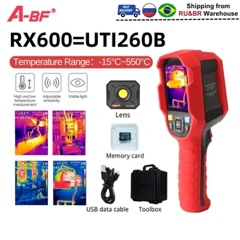 Инфракрасный Тепловизор A-BF RX-600 -15 ~ 550 ° C Промышленная Тепловизионная Камера Ручной USB Инфракрасный Термометр 256* 192 Пикселей
