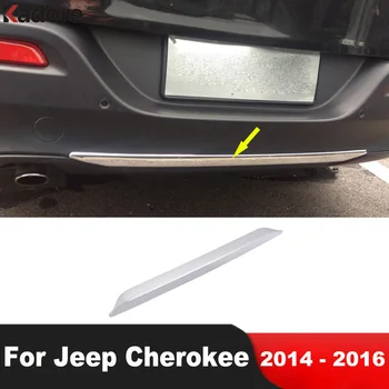 Накладка на задний бампер для Jeep Cherokee 2014 2015 2016 Хромированная накладка на заднюю дверь автомобиля, накладка на заднюю крышку багажника, дополнительные аксессуары
