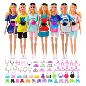 Каваи 28 шт. /Лот Аксессуары Для Кукол 30 СМ Летние Детские Игрушки Мини-Бикини Одежда Для Влюбленных Женская Мужская Одежда Для Игры Barbie Ken DIY