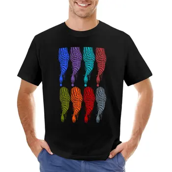 Разноцветная футболка с цифровым дизайном Zebra, быстросохнущая футболка, футболки на заказ, создайте свой собственный комплект мужских футболок с графическим рисунком