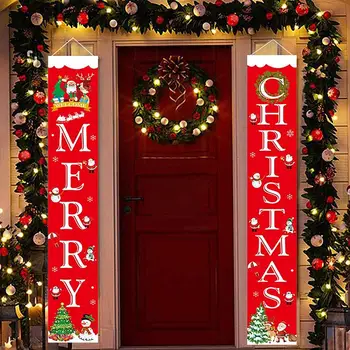 2023 Баннер с Рождеством Христовым, украшение двери с Рождеством Христовым, Креативное Подвесное Рождественское украшение для декора стен дома в саду