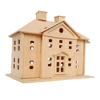 3D Деревянный пазл, орнамент, домик, сделай сам, набор для сборки моделей для взрослых и детей