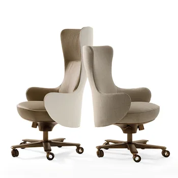 Легкое роскошное кресло boss, кожаное офисное компьютерное кресло для обучения, дизайнерское кресло с большим сиденьем-книжкой с высоким подъемом