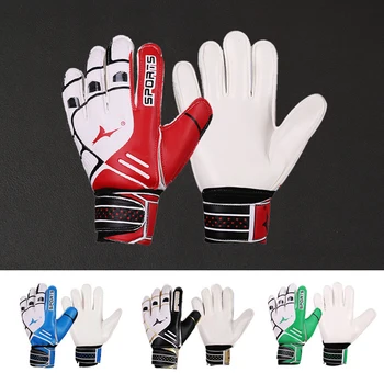 Нескользящие вратарские футбольные тренировочные мужские перчатки, износостойкие латексные перчатки для защиты пальцев, футбольные вратарские перчатки, детский размер 5-10
