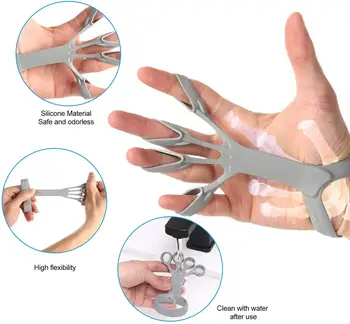 Силиконовое устройство для захвата, растяжитель для упражнений на пальцах, тренажер для захвата рук при артрите, усиливающий реабилитационные тренировки для облегчения боли