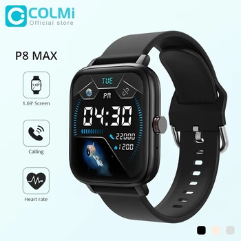 COLMI P8 MAX 2022, новые смарт-часы с Bluetooth для ответа на вызов, мужские смарт-часы с полным сенсорным экраном, фитнес-трекер IP67, водонепроницаемые умные часы для женщин
