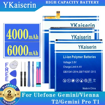 YKaiserin Аккумулятор Большой Емкости Для Ulefone Gemini Pro T1 T2 Для мобильного телефона Ulefone Vienna bateria Batteries