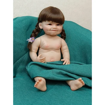 55 см Реалистичная Возрожденная Девочка Кукла Baby Reborn Все Силиконовое Тело Реалистичная Принцесса Малыш Водонепроницаемый Подарок На День Рождения Детские Куклы