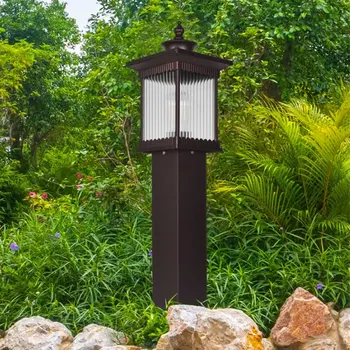Уличный светильник для газона, садовая водонепроницаемая стена от пола до пола, ворота во внутренний двор, квадратный настенный светильник для виллы