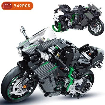 STEM City Racing Motorbike Транспортные средства, совместимые с игрушками, 42130 строительных наборов, строительные блоки, комплекты мотоциклов, наборы модельных кирпичей