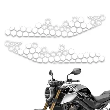 Наклейка на мотоцикл, самоклеящаяся наклейка на мотоцикл в виде шестиугольных сот, 2 шт., декоративные наклейки для мотоциклов, сделанные своими руками, Наклейки для семьи