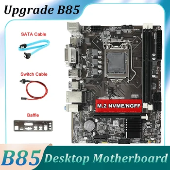 Настольная Материнская Плата B85 + Кабель SATA + Кабель Переключателя + Перегородка LGA1150 DDR3 HD Для 4-го Процессора I7 I5 I3 1150 HNB85