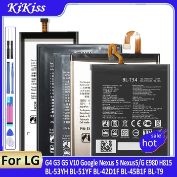 Аккумулятор для LG G4 G3 G5 V10 Google Nexus 5 Nexus5/G E980 H815 BL-53YH BL-51YF BL-42D1F BL-45B1F BL-T9 Аккумулятор большой емкости