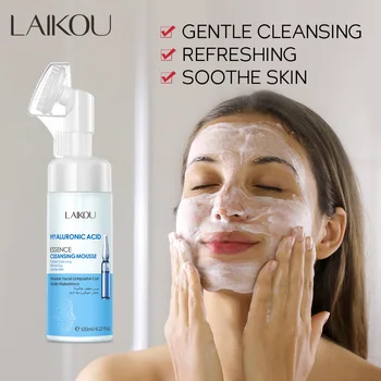 LaiKou Мягкое очищающее, увлажняющее и маслорегулирующее средство для лица, гиалуроновая кислота, очищающий мусс для лица, средство по уходу за кожей