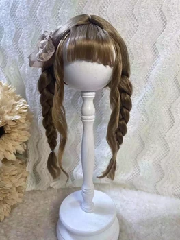 Кукольные парики для волос Blythe Qbaby из мохера с волнистыми рулонами 9-10 дюймов на голове