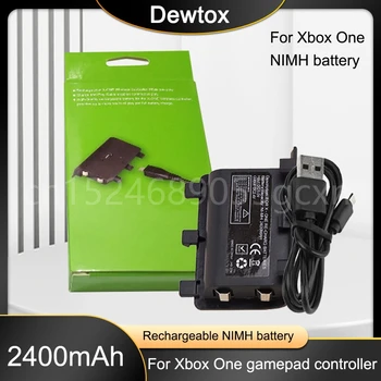 Аккумуляторная батарея емкостью 2400 мАч для беспроводного контроллера Xbox One, геймпада, джойстика, сменного элемента Ni-MH с USB-кабелем