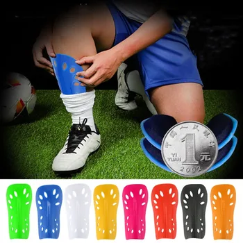 1 Пара Футбольных Щитков Для Голени Пластиковые Футбольные Щитки Защита Ног Для Детей И Взрослых Защитное Снаряжение Дышащая Защита Для Голени 8 Цветов