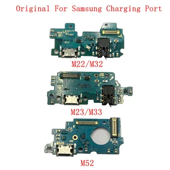 Оригинальный разъем USB-порта для зарядки, гибкий кабель для Samsung M22 M23 M32 M33 M52 M53, Запчасти для ремонта зарядного разъема