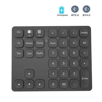 Цифровая клавиатура Jomaa Bluetooth с несколькими устройствами, двухрежимная тонкая цифровая клавиатура Bluetooth с 36 клавишами для ноутбука Mac MacBook