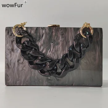 Жемчужно-черная Роскошная Женская цепочка-коробочка 2023 Bag, брендовые женские сумки и кошельки, клатч, сумка для вечерней вечеринки, мини-чемодан Pur
