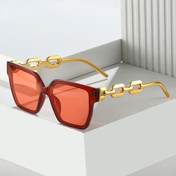 2023 Новые универсальные солнцезащитные очки в коробке Европейская и американская мода Квадратные солнцезащитные очки для уличных фотографий