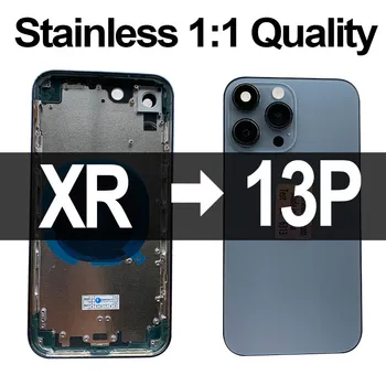 Сделай сам Задний корпус для iPhone XR до 13 Pro, Рамка XR как у 13 Pro, Задняя крышка XR Преобразована в 13 Pro, корпус XR до 13 Pro