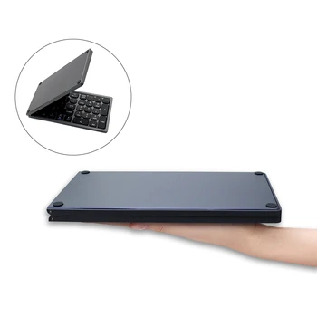 Складная Планшетная клавиатура с цифровой клавиатурой Маленькая клавиатура, Легкая, совместимая с Bluetooth, для универсального планшетного телефона