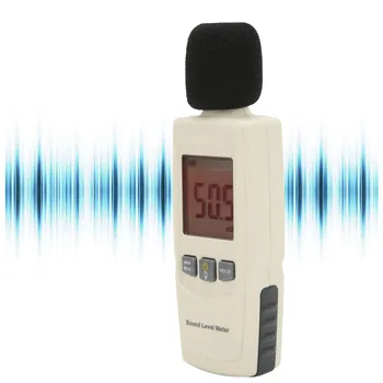Цифровой Децибелометр Модернизированный Диапазон Измерения Высокой Точности 30 ~ 130dBA ABS Измеритель Уровня звука Noise Detecto Портативный SPL Прибор