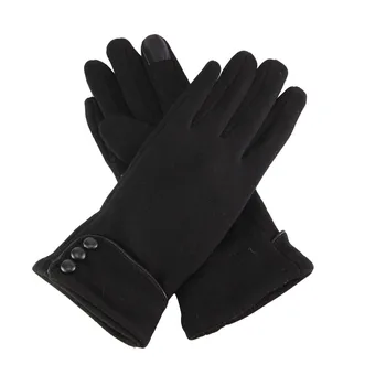 Женские перчатки с полными пальцами на зиму, теплые, с мягкой подкладкой, толстые Перчатки для текстовых сообщений, Ветрозащитные Перчатки для вождения для женщин 2024