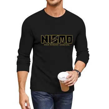Новая длинная футболка с логотипом Nismo в стиле ретро, черная, желтая, мужские спортивные рубашки, мужские футболки