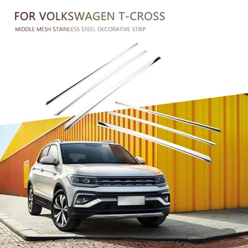 Наклейка для отделки рамки передней решетки радиатора гоночного двигателя 6 штук для Volkswagen VW T-cross Tcross 2018 2019 2020 2021 2022 2023