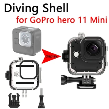 Водонепроницаемый чехол для Gopro Hero 11 Mini Dive Защитный чехол для дайвинга Корпус Корпус для дайвинга для аксессуара для мини-камеры GoPro Hero 11