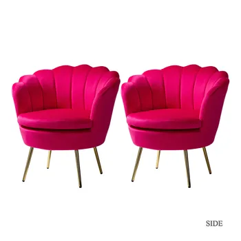 Розовая обивка в скандинавском стиле для стульев, расслабляющий одноместный диван, бархатное кресло для гостиной
