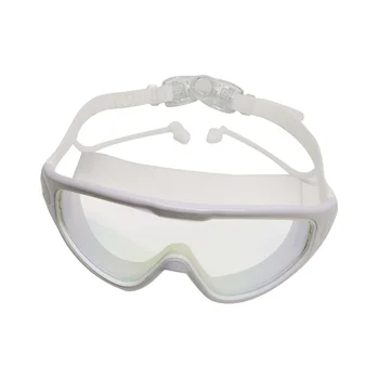 Очки для плавания с защитой от запотевания и ультрафиолета, без протекания, Очки для бассейна с широким обзором для взрослых мужчин, женщин, молодежи, подростков старше 15 лет, белые