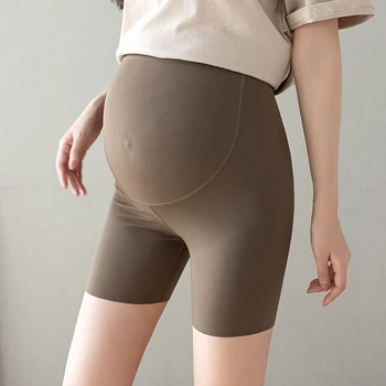 Леггинсы для беременных, летние брюки на тонкую четверть / брюки из трех частей, без следов, подтягивающие брюхо, штаны с акулой, штаны для йоги, шорты