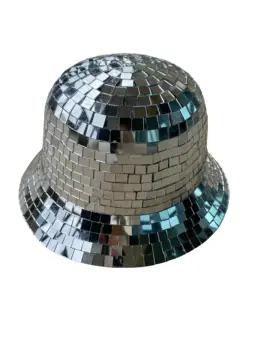 Серебряные зеркальные шляпы Реквизит для выступления на сцене дискотеки в ночном клубе