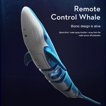 2.4G LS-B4 Mini RC Dive Whale С Двойным Пропеллерным Приводом Водонепроницаемый Беспроводной Пульт Дистанционного Управления Водяным Распылителем Whale Подарки Игрушки для детей