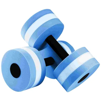 2ШТ Водные упражнения Гантели EVA Водные штанги ручной брусок для аэробики с сопротивлением воде (синий)