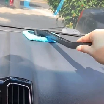 Комплект щеток для мытья окон автомобиля, 1шт, стеклоочиститель, щетка для чистки стеклоочистителей из микрофибры, Инструмент для автоматической чистки, Длинная ручка