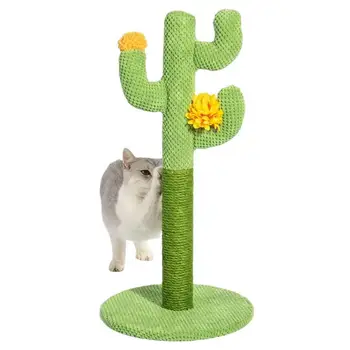 Скалодром Для Кошек Cactus Cat, Когтеточка Для Кошек И Коврик, Интерактивная Когтеточка Для Котенка С 3 Когтеточками Для Взрослых В помещении