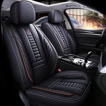 Кожа PU авто подушка, Лоскутная автокресло охватывает все сезоны универсальные кожаные сиденья протектор авто аксессуары для пяти сидений