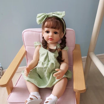 FBBD 55 см Возрожденная Девочка 3D Кожа Уже Готовая Кукла С Таким Же Платьем Бетти Кукла Игрушки для Детей На День Рождения Рождество