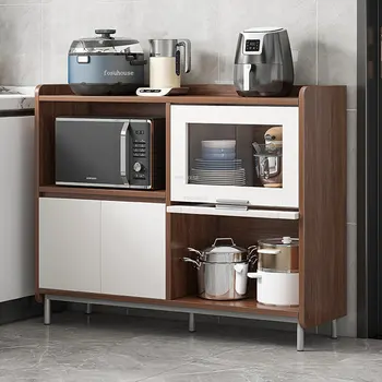 Современные деревянные кухонные шкафы Простой шкаф для хранения кухонной мебели Домашний буфет в скандинавском стиле для гостиной Чайный шкафчик