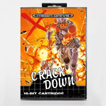 Crackdown с коробкой Стикеров для 16-битной игровой карты MD для MegaDrive /Genesis JAP /EU US Shall Castleof