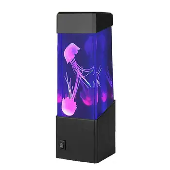 Светодиодная лампа в виде медузы в аквариумном стиле с автоматической сменой цвета, светодиодная анимированная лампа в виде медузы, Медузы танцуют под музыку