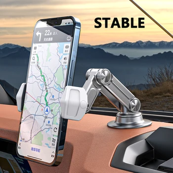Магнитный автомобильный держатель телефона подставка из алюминиевого сплава для iPhone 14 Pro Max 13 12 Samsung смартфон Xiaomi металлический магнит GPS автомобильное крепление
