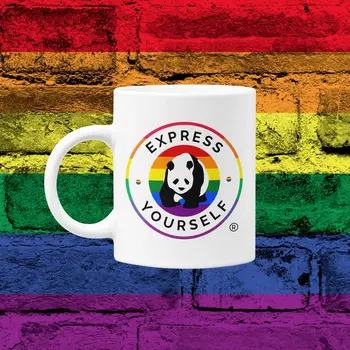 Вырази себя, Кружка Panda Express Для Лгбтк, Кружка Для Гей-Прайда, Кофейная Кружка Для Гей-Прайда, Забавная гей-Кружка, Кружка Для Гордости ЛГБТК, Подарок на Месяц Гордости,