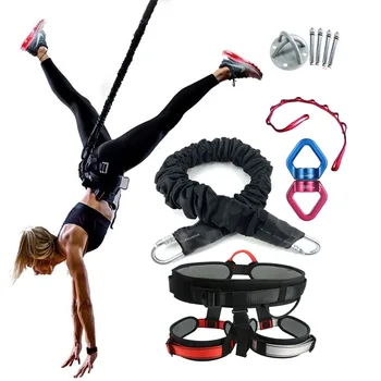 Банджи-фитнес-набор для йоги, банджи-шнур, Сопротивление веревке, Воздушные танцевальные упражнения на веревке, Домашний тренажерный зал, Профессиональное оборудование для тренировок